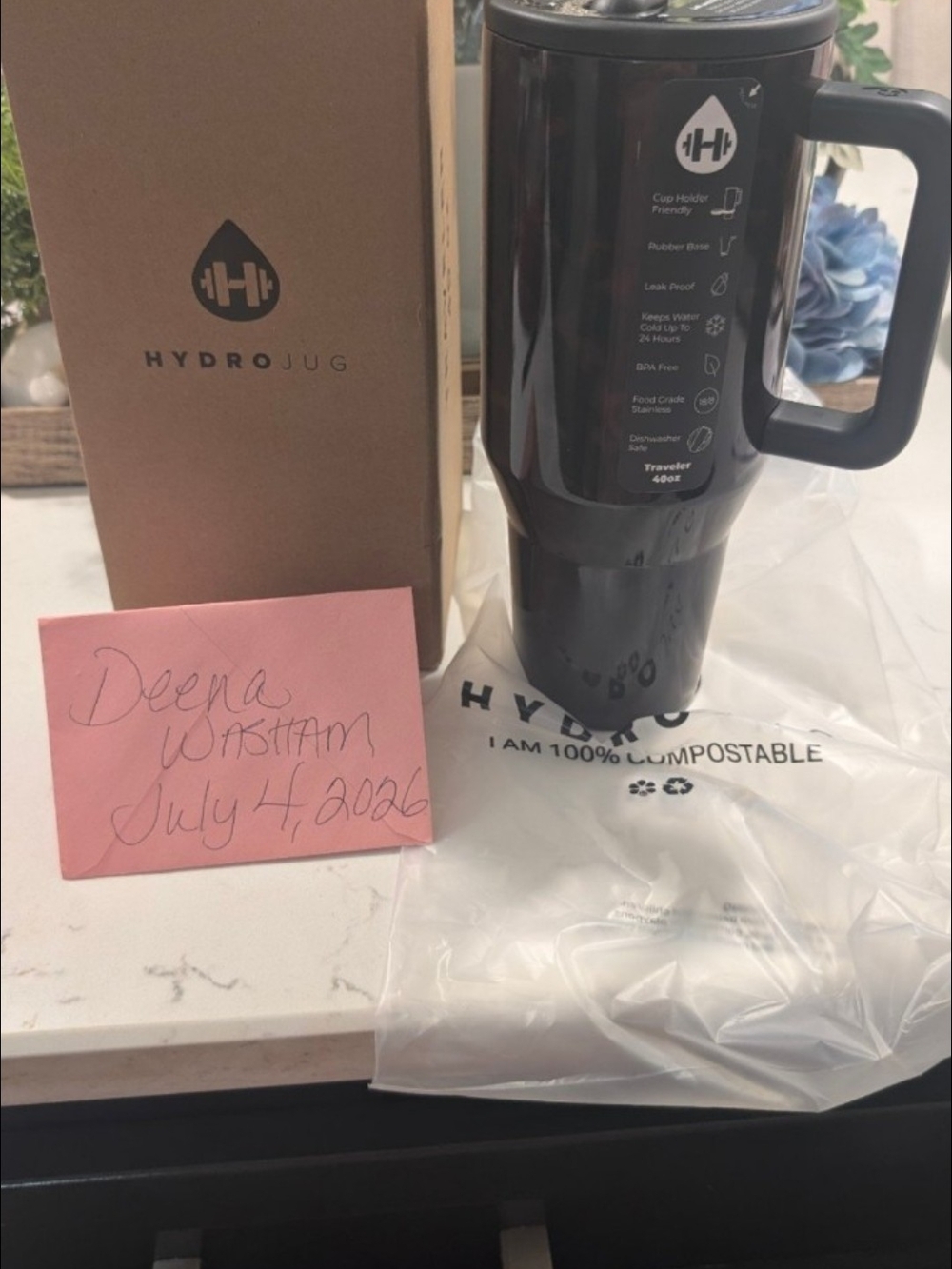 AUTHENTIC TORTOISE Hydrojug Traveler 40oz Insulated Bottle - Hydrojug